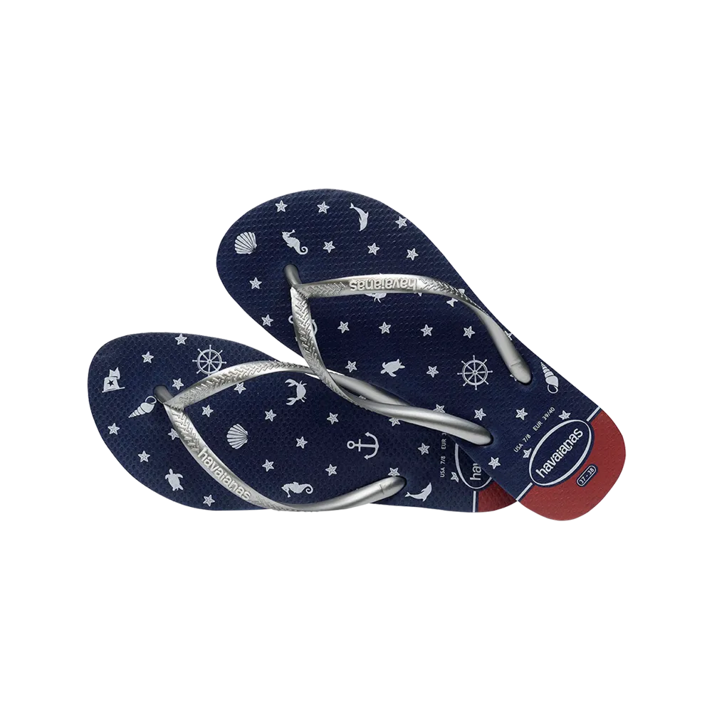 Slim Nautical Flip Flops