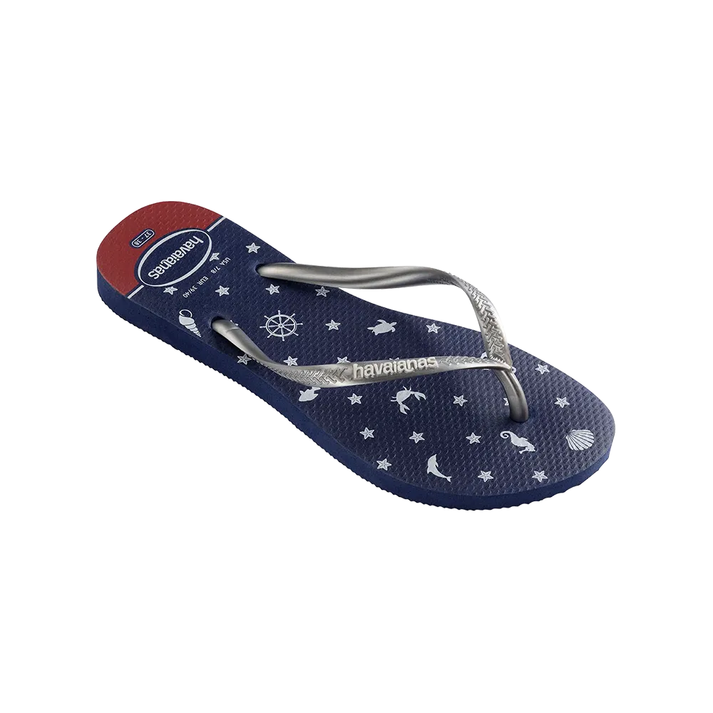 Slim Nautical Flip Flops