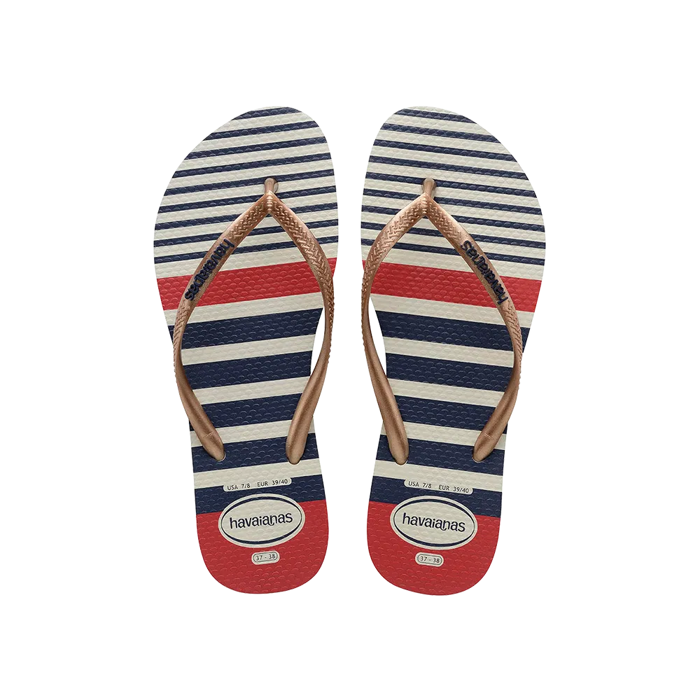 Slim Nautical Flip Flops