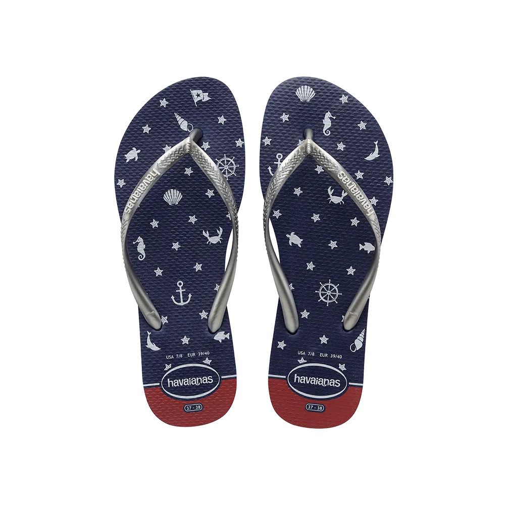 Slim Nautical Flip Flops