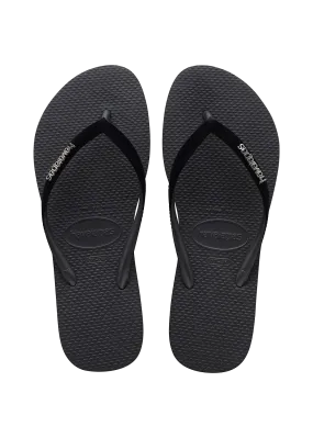 Slim Velvet Flip Flops