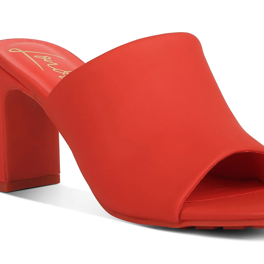 Slip-On Mid Heel Sandals