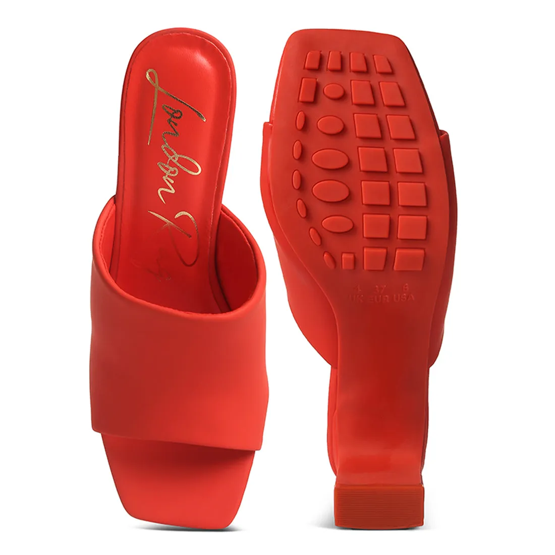 Slip-On Mid Heel Sandals