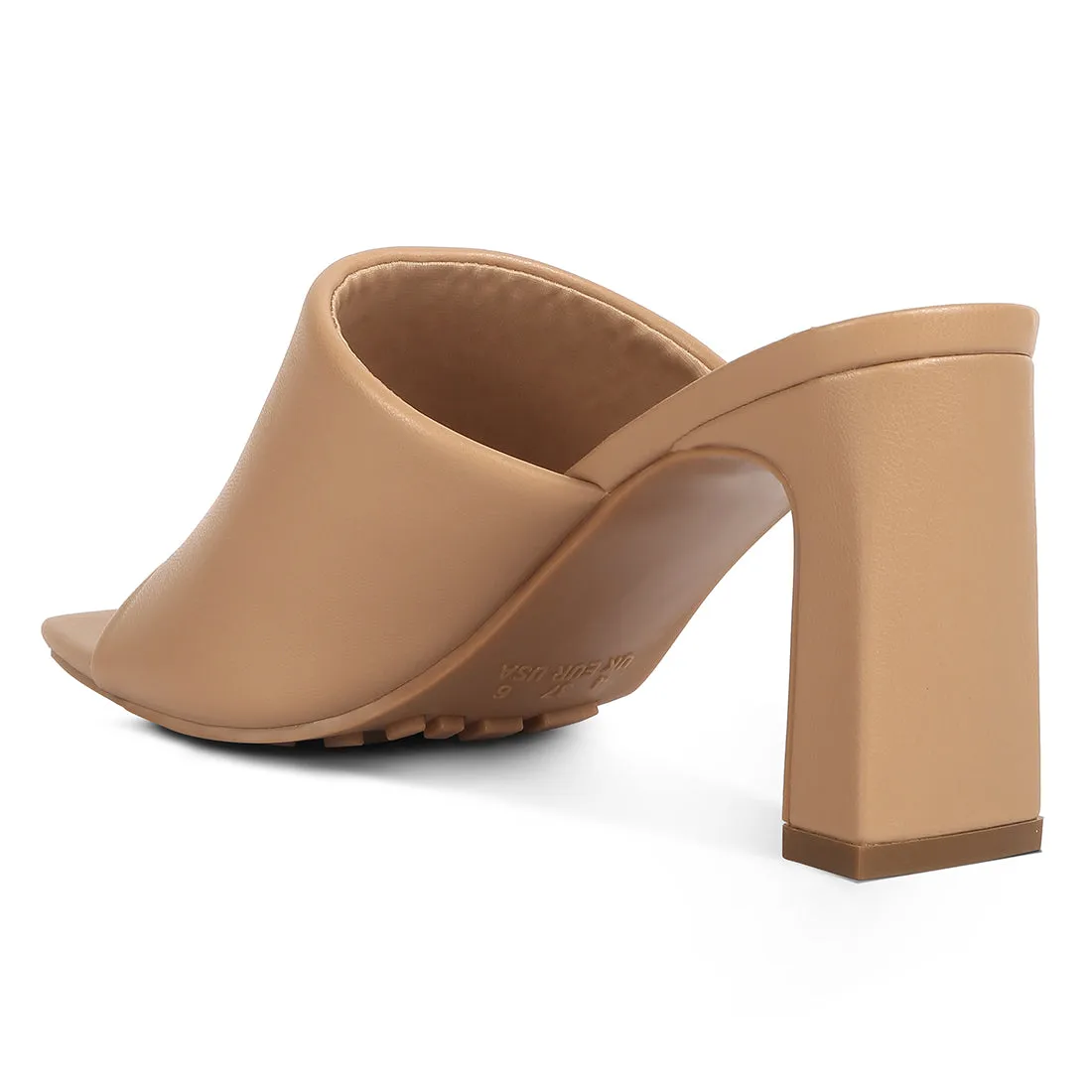 Slip-On Mid Heel Sandals