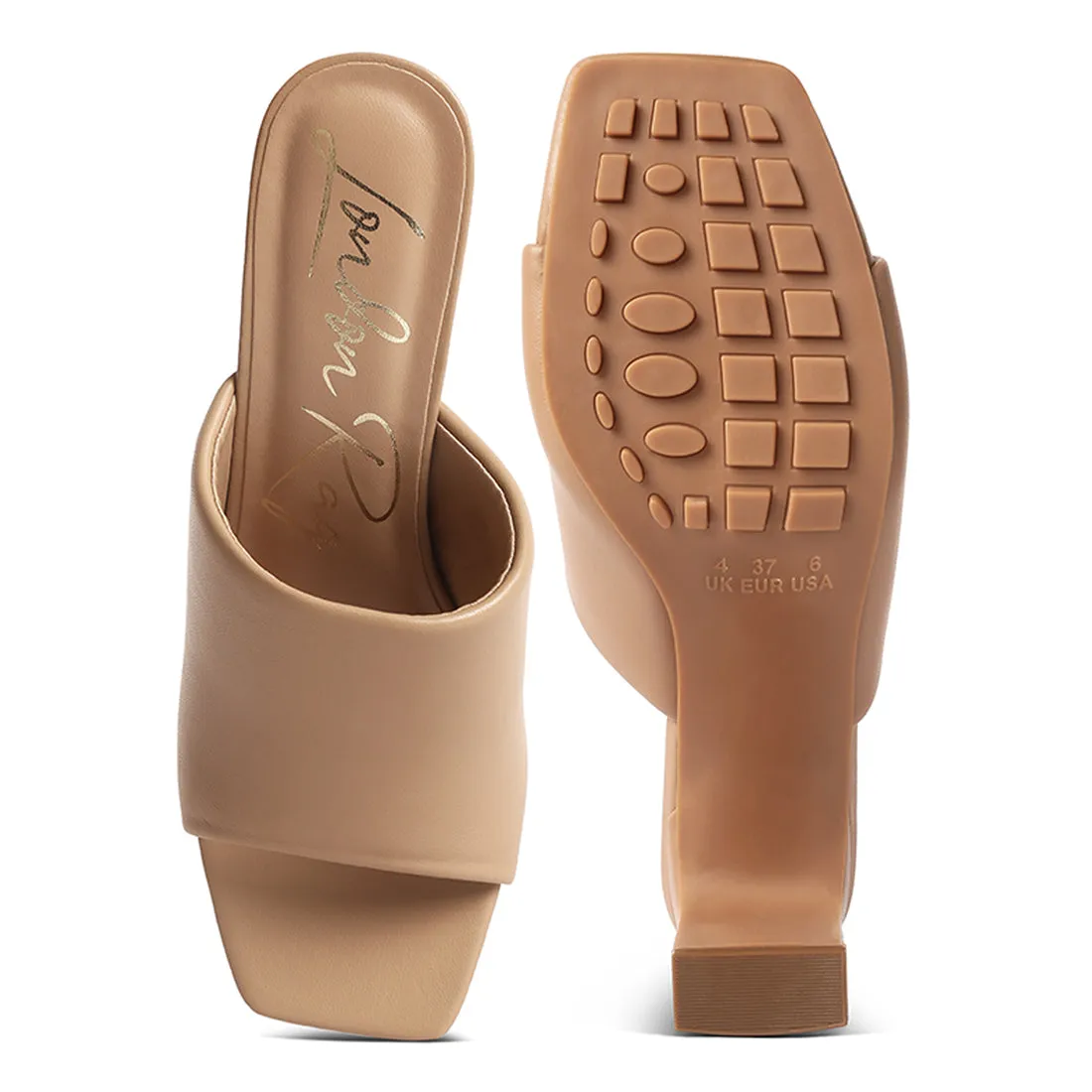 Slip-On Mid Heel Sandals