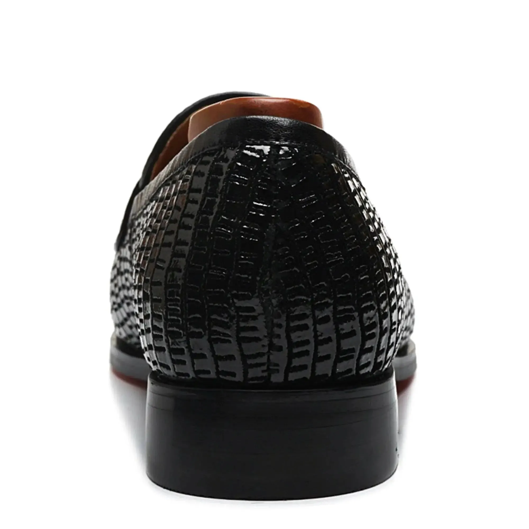 The LOM - Luxury red bottom alligator print leather loafers for men