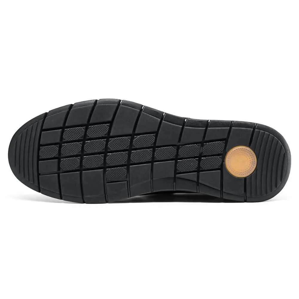 This item only ships to the United States - 6 CM / 2.36 Inches CMR CHAMARIPA Men's Elevator Loafers: Enhance Your Height with Black Leather Casual Loafers
