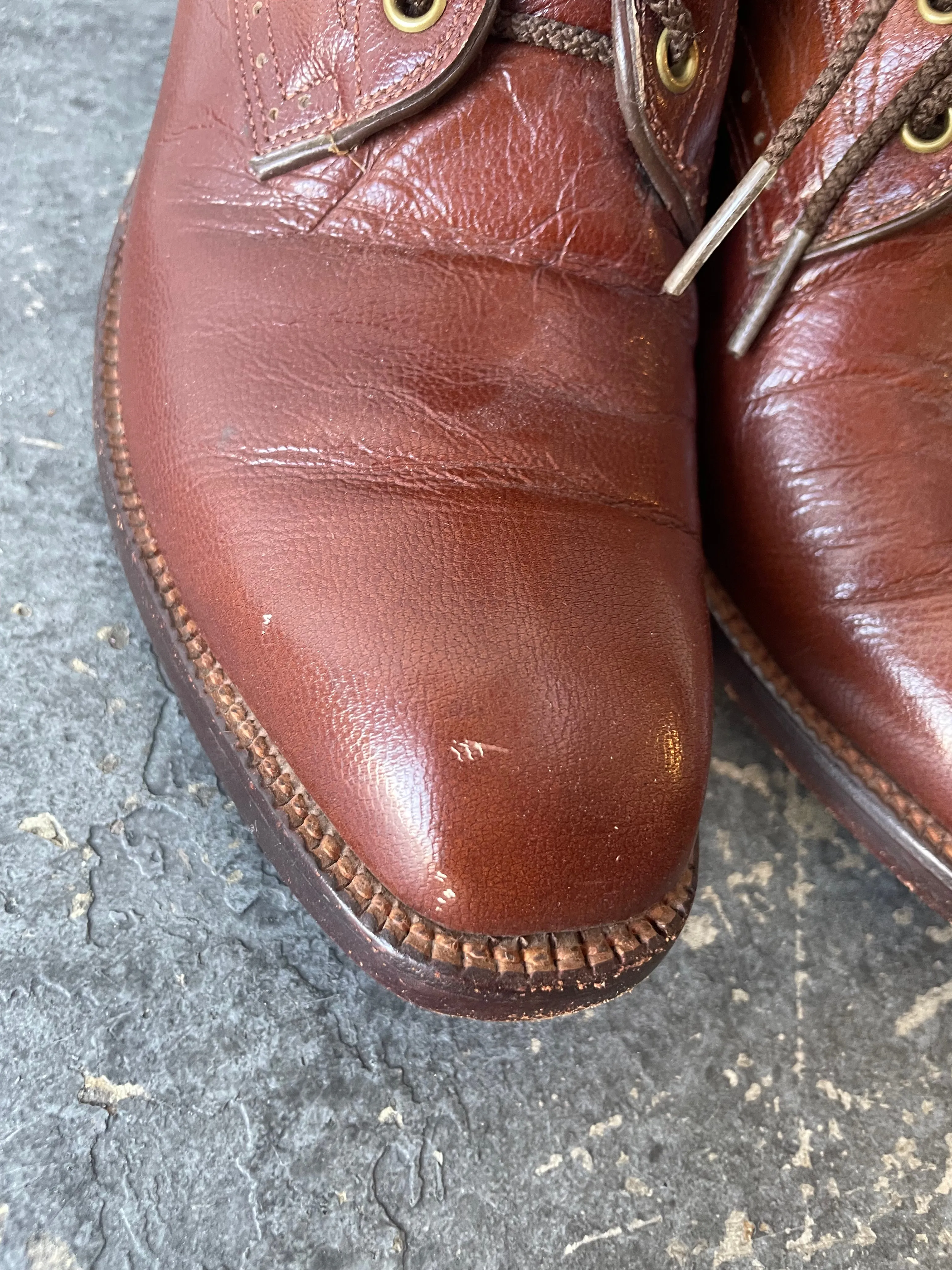 Vintage Brown Lace-Up Weinkauf Roper Boots