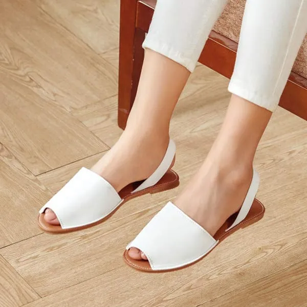 Women'S Fish Mouth Flat Sandals 67494169