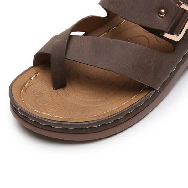 Women's Heart-Cultivating Flat Wedge Slip-on Slippers 85765782C