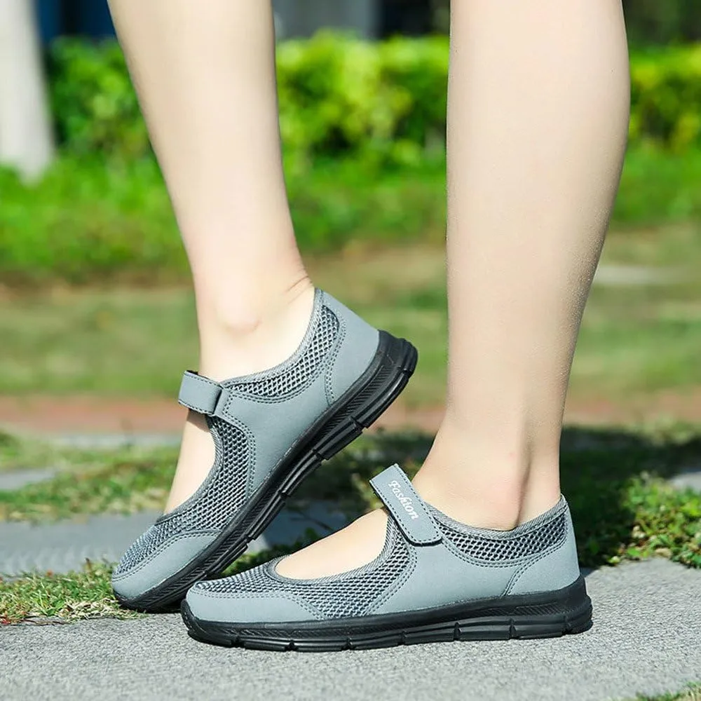 Women's L𝐨w Heel Casual Shoes Lightweight Anti Slip Breathable Soft Sole Comfortable Canvas Sneaker Wide Width Walking Shoes