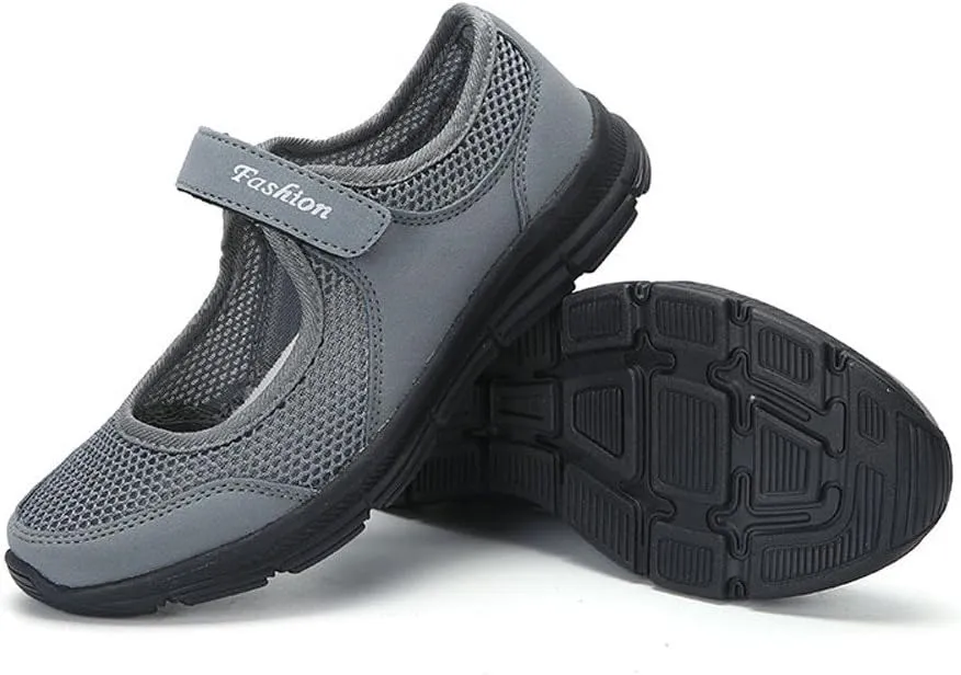 Women's L𝐨w Heel Casual Shoes Lightweight Anti Slip Breathable Soft Sole Comfortable Canvas Sneaker Wide Width Walking Shoes